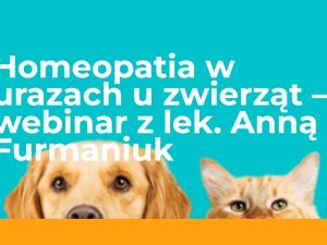 Homeopatia w urazach u zwierząt – webinar. Prowadzenie Anna Furmaniuk